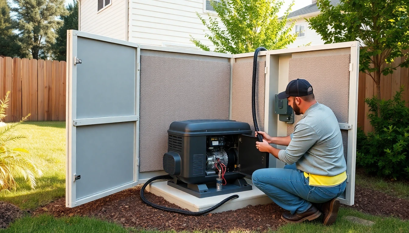 Outdoor Generator Sound-Dampened Installation